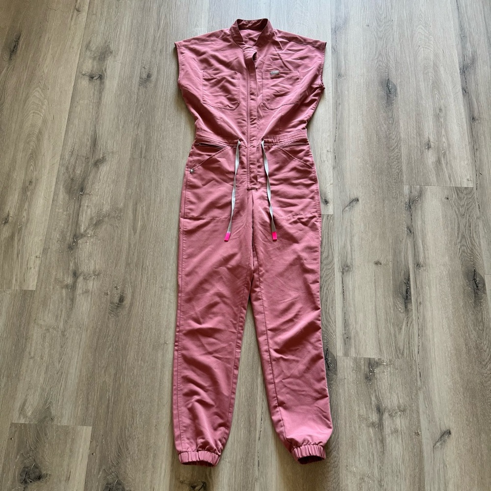 Mauve Figs Rafaela Cargo Scrub Jumpsuit